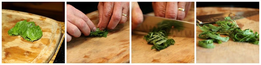 How to Chiffonade Basil by Dinner4Two