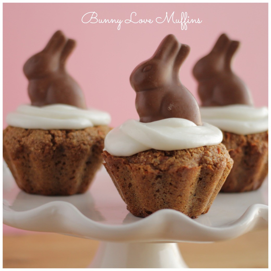 Healthy Easter Bunny Muffins by Dinner4Two