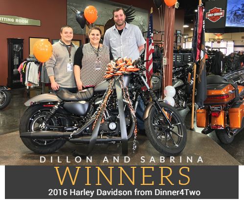 2016 Dinner4Two Harley Davidson Winner