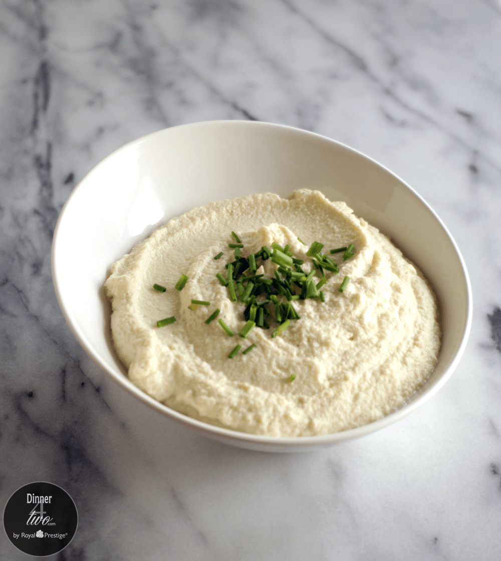 Mashed Dinner4Two Mashed Cheesy Garlic Cauliflower