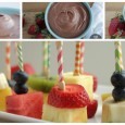 Fruit Kabobs Orange Chocolate Dip